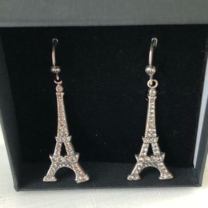 La Vie Parisienne Silver Eiffel Tower Earrings